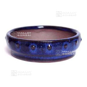 K3 round riveted pot blue