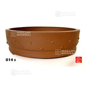 Pot rond à rivets brun 505 mm. O14
