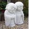 Two Buddhist monks garden statue jizo