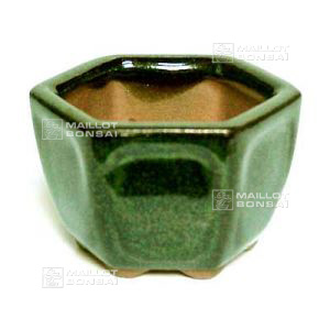 H3 hexagonal mini pot green
