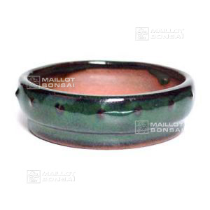 K2 round riveted pot dark green