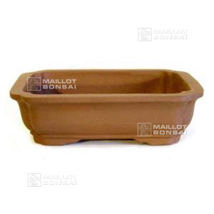 Small brown bonsai pot