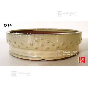 Round riveted bonsai pot 14.5cm O14