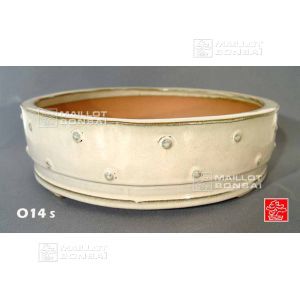 Round riveted Asian plant pot 30.5cm O14