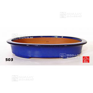 Poterie ovale bleu 400*320*55cm