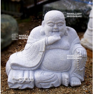 bouddha en granite ventru 60 cm.