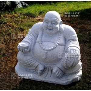 bouddha en granite 60 cm.