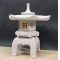 stone lantern yukimi gata H 55 cm wooden window