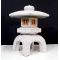 Stone lantern 50 cm wooden window