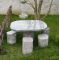 Table and 6 stools in Japanese stone