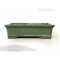 Oblong deep bonsai pot green