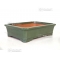 Oblong deep bonsai pot green