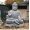 bouddha en granite 60 cm. main dressée.