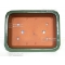 Oblong deep bonsai pot green