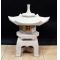 stone lantern yukimi gata 80 cm wooden window