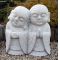 Two Buddhist monks garden statue jizo