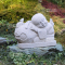 Laying child garden sculpture jizo bosatsu