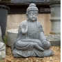 bouddha en granite 60 cm. main dressée.