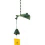 Japanese frog and leaf wind bell G106
