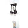 Japanese cast iron three bell wind chime G93