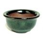 C2 round dark green mini pot