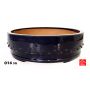 Round riveted Asian plant pot 40.5cm O14