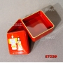 Mini bento carré rouge 57230-8