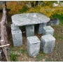 VENDU Table et 6 tabourets en pierre du Japon