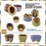 EPUISE1 Lot de 3 super mini poteries