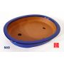 Poterie ovale bleu 360*280   503-c