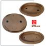 Poterie ovale brune  465*370 mm 596 big