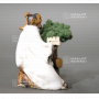Figurine émaillée blanche tailleur bonsai 8066