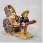 Homme et pousse poussse N°11673