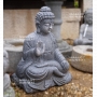 bouddha en granite 60 cm. main dressée.