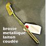 Brosse laiton courbée 220 mm