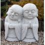 Bébé jumeaux en granite jizo bosatsu